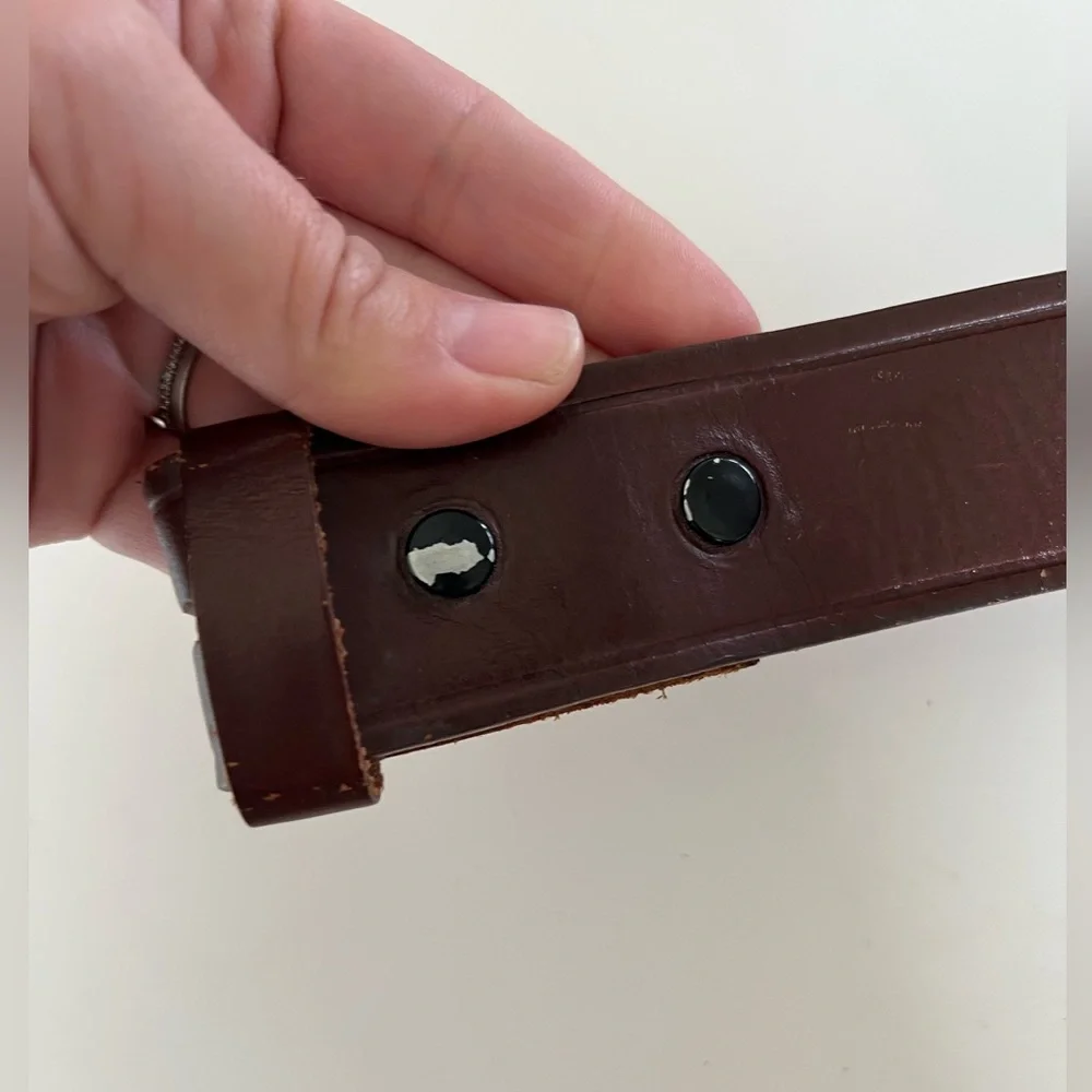 Cinturones Keynaga Brown Tooled Leather Belt With Braided Scorpion Design‎